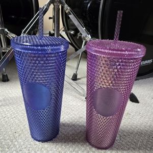 Starbucks Disney 50th Anniversary Blue and Pink Studded Set